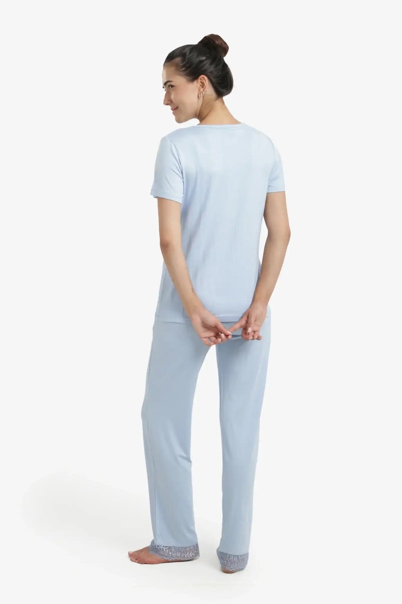 Carina Pyjama Set with Lace Edges - Image 3